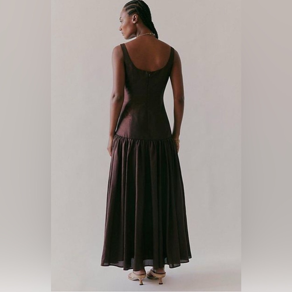 Hutch Elegant Brown Maxi Dress